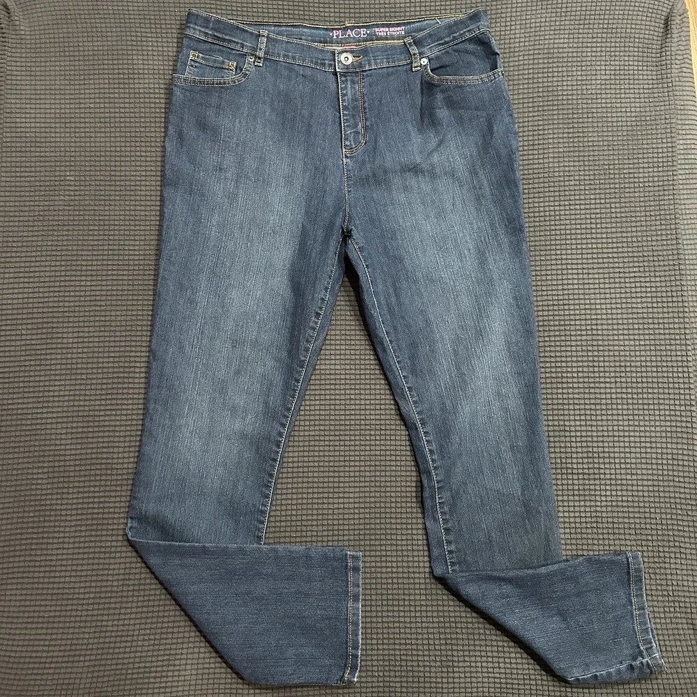 The Children's Place Girls Plus 18 Super Skinny Jeans Blue Denim Stretch NWOT